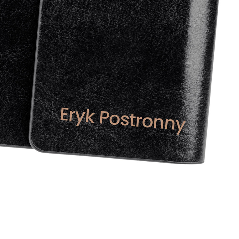 NOTES DLA FACETA - ekoskóra, personalizowany grawer