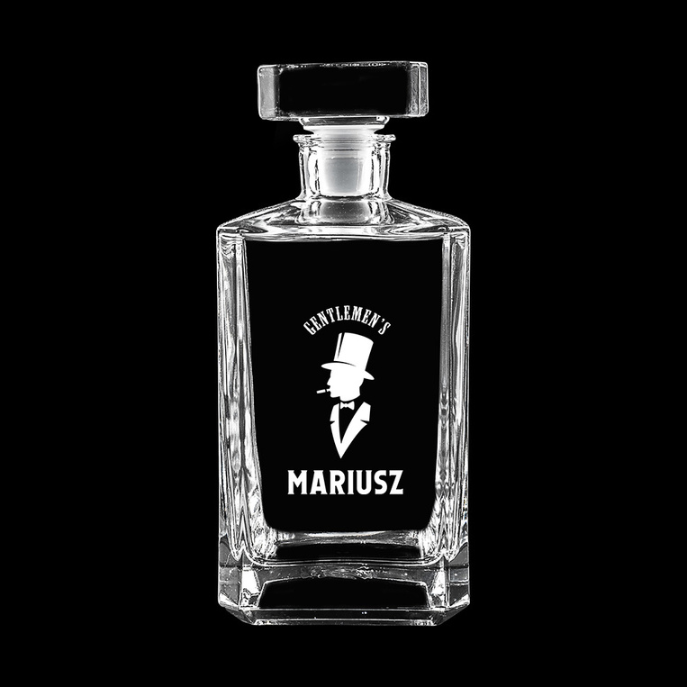 Karafka grawerowana do whisky Gentlemen's