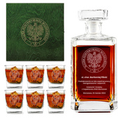 Prezent dla żołnierza SKW - grawerowana karafka + 6 szklanek w skrzynce