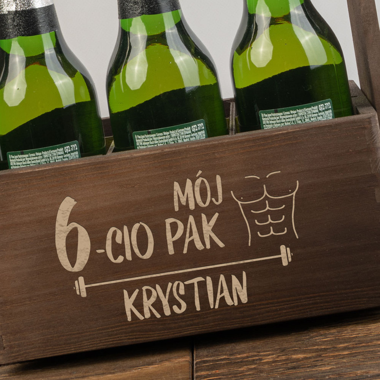 Nosidło na piwo z grawerem MÓJ 6-cio PAK NA PREZENT dla niego