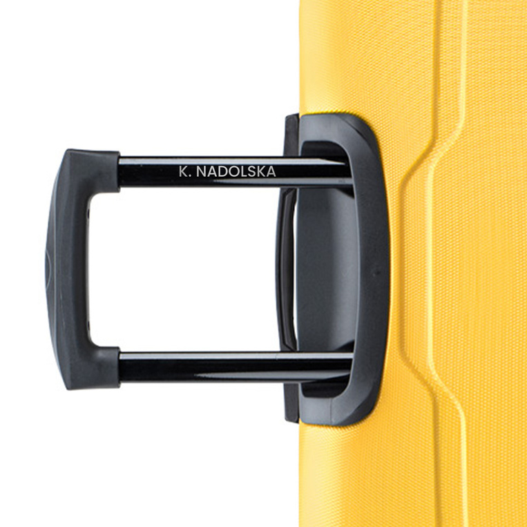 Personalizowana walizka duża Puccini żółta – GRAWER DANE PERSDONALNE