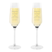 2 kieliszki do szampana na prezent DLA PRZYJACIÓŁ na ŚLUB ROCZNICĘ