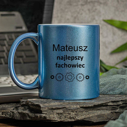 Kubek ceramiczny z nadrukiem NAJLEPSZY FACHOWIEC