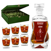 PREZENT DLA KONESERA JASIA WĘDROWNICZKA - Zestaw do whisky w skrzynce