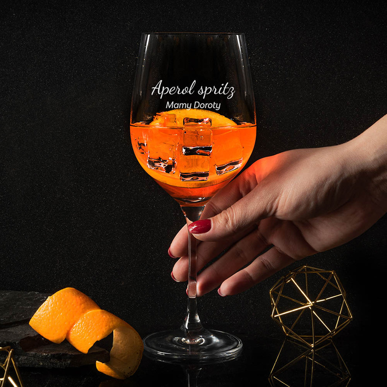 Personalizowany kieliszek do drinka APEROL SPRITZ DLA MAMY DZIEŃ MATKI