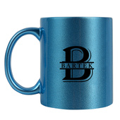 Kubek ceramiczny z nadrukiem MONOGRAM + IMIĘ na prezent DLA NIEGO