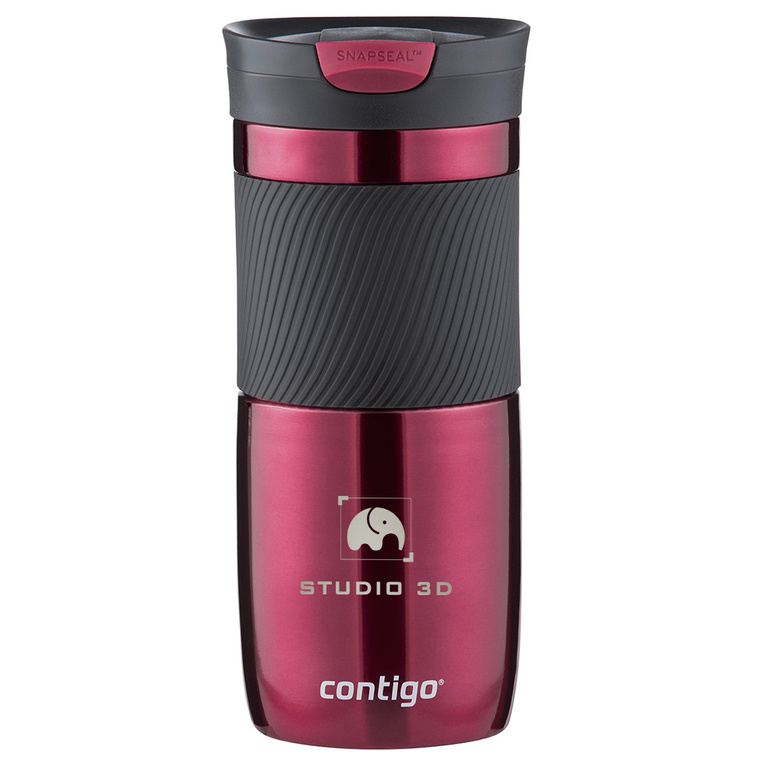 Bordowy kubek termiczny Contigo GRAWER LOGA – gadżet firmowy