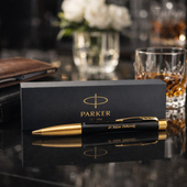 Długopis PARKER Złoty z grawerem z okazji zdobycia stopnia naukowego