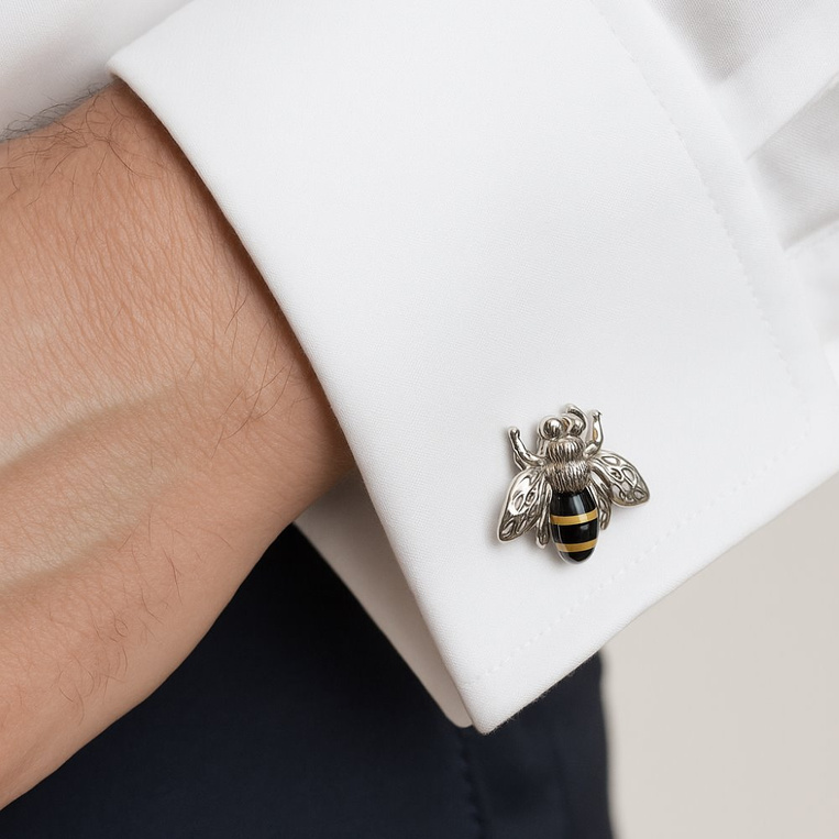 Spinki do mankietów PSZCZOŁA – prezent DLA PSZCZELARZA APIOLOGA