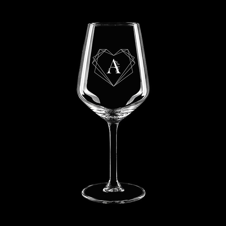 Zestaw 6 kieliszków do wina z MONOGRAMEM na prezent