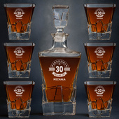 Zestaw do whisky PREMIUM na 30 URODZINY – personalizowany prezent