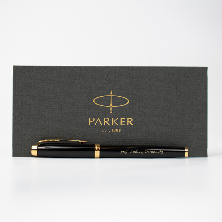 Personalizowany zestaw Parker - Długopis i Pióro z grawerem dla PROMOTORA PRACY