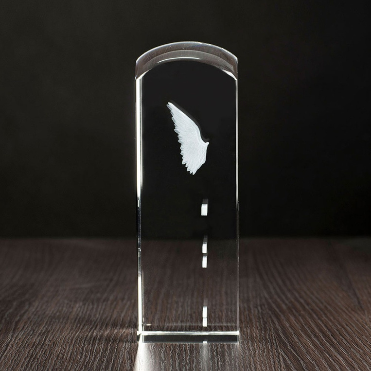 Nagroda za INNOWACJE - skrzydła 3D wygrawerowane w szkle