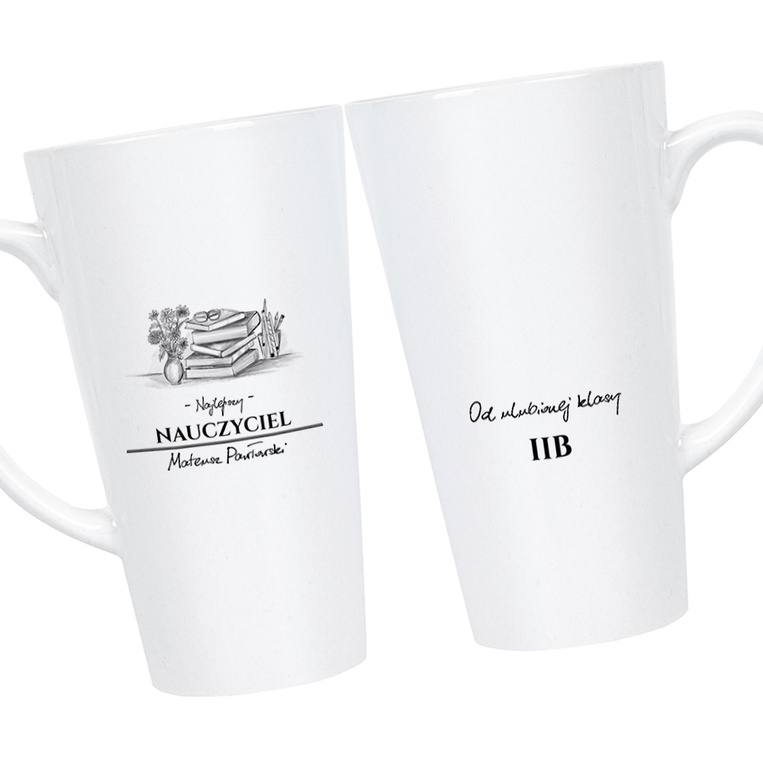 Kubek Latte Max z dwustronnym nadrukiem DLA NAUCZYIELA