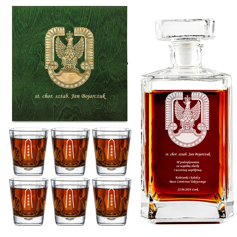 Prezent dla lotnika z okazji przejścia na EMERYTURĘ - zestaw do whisky
