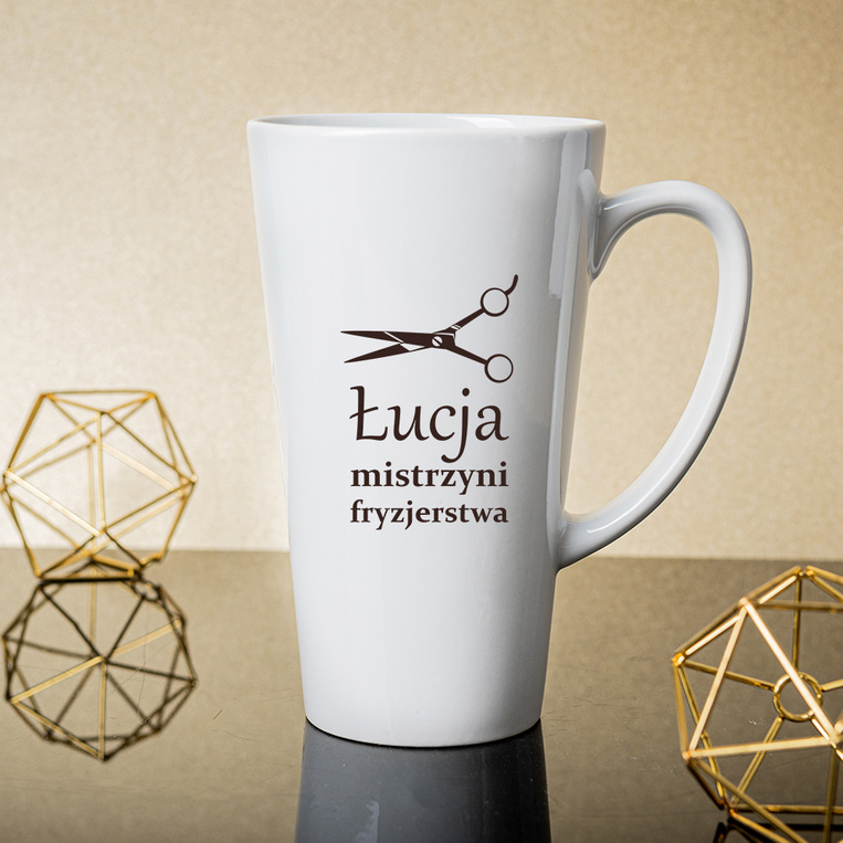 Kubek Latte Max z personalizowanym nadrukiem DLA FRYZJERKI