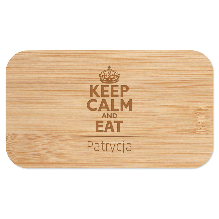 Lunch box z bambusową pokrywką TWOJA PERSONALIZACJA