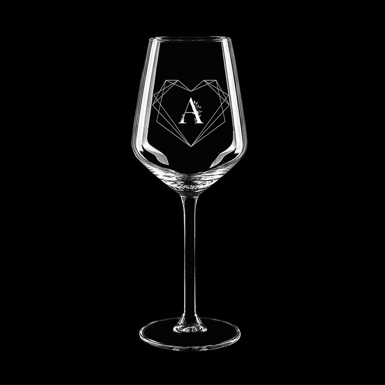 Kieliszek do wina białego z MONOGRAMEM