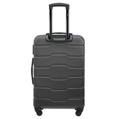 Zestaw 3 czarnych grawerowanych walizek Puccini – GRAWER INICJAŁÓW