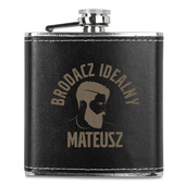 Piersiówka z grawerem BRODACZ IDEALNY + IMIĘ