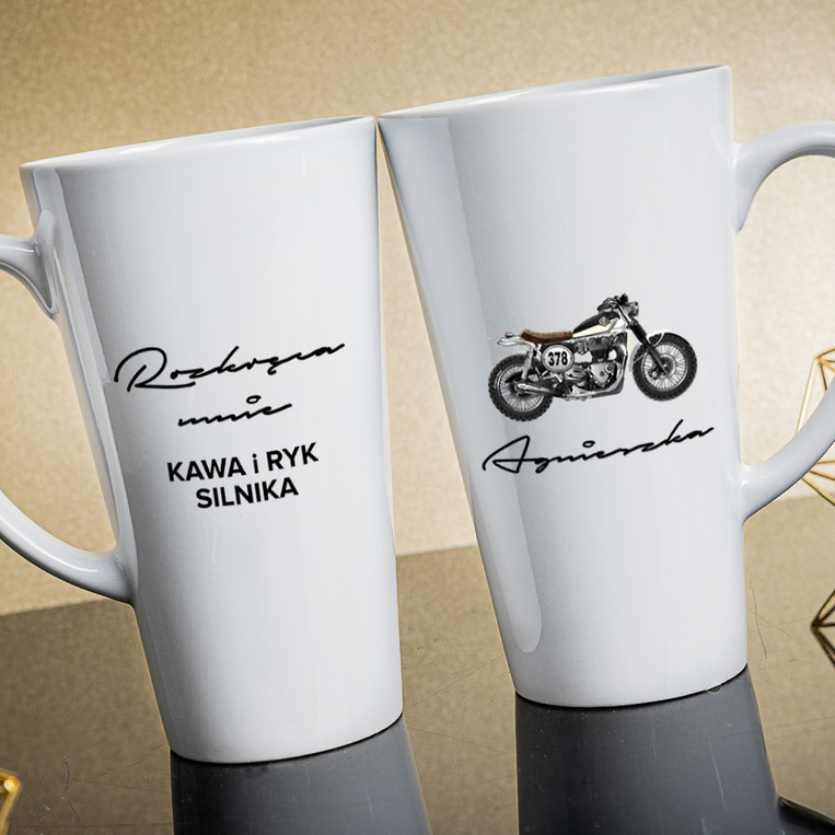 Personalizowany Kubek Latte Max - prezent DLA MOTOCYKLISTKI