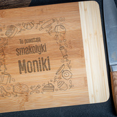 PREZENT DLA NIEJ personalizowana deska drewniana SMAKOŁYKI MONIKI