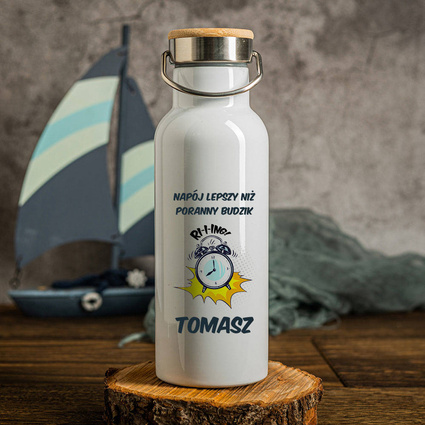 Butelka termiczna na prezent NAPÓJ LEPSZY NIŻ PORANNY BUDZIK
