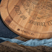 PRZEZ ŻOŁĄDEK DO SERCA Deska do krojenia na prezent dla ZNAJOMYCH