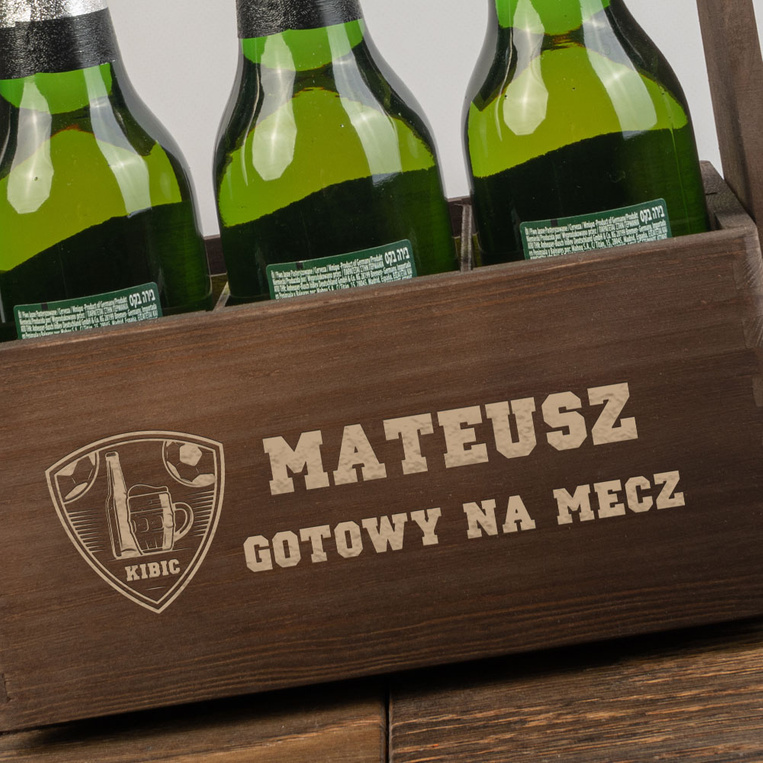 Nosidło na piwo DLA KIBICA z grawerem IMIĘ + GOTOWY NA MECZ