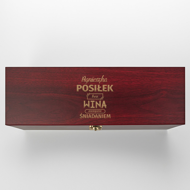 Pudełko na wino z akcesoriami na prezent DLA NIEJ