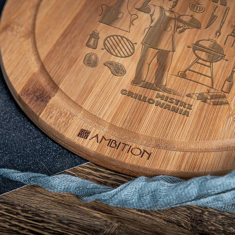 Deska drewniana dla MISTRZ GRILOWANIA na IMIENINY