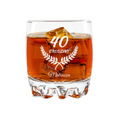 Grawerowana szklanka do whisky na 40 URODZINY z TWOIM GRAWEREM