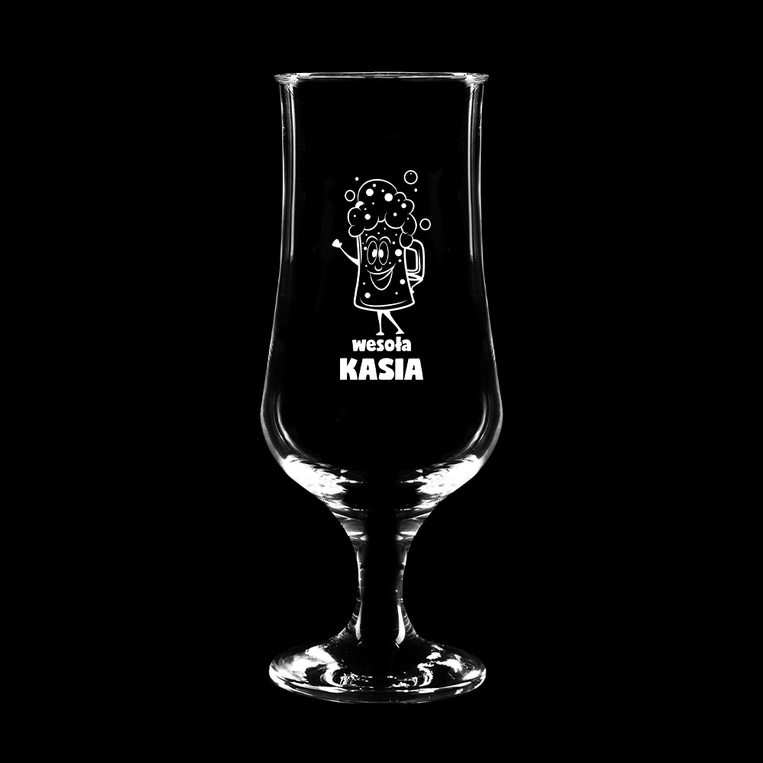 Pokale do piwa na prezent DLA NIEJ z grawerem WESOŁA + IMIĘ