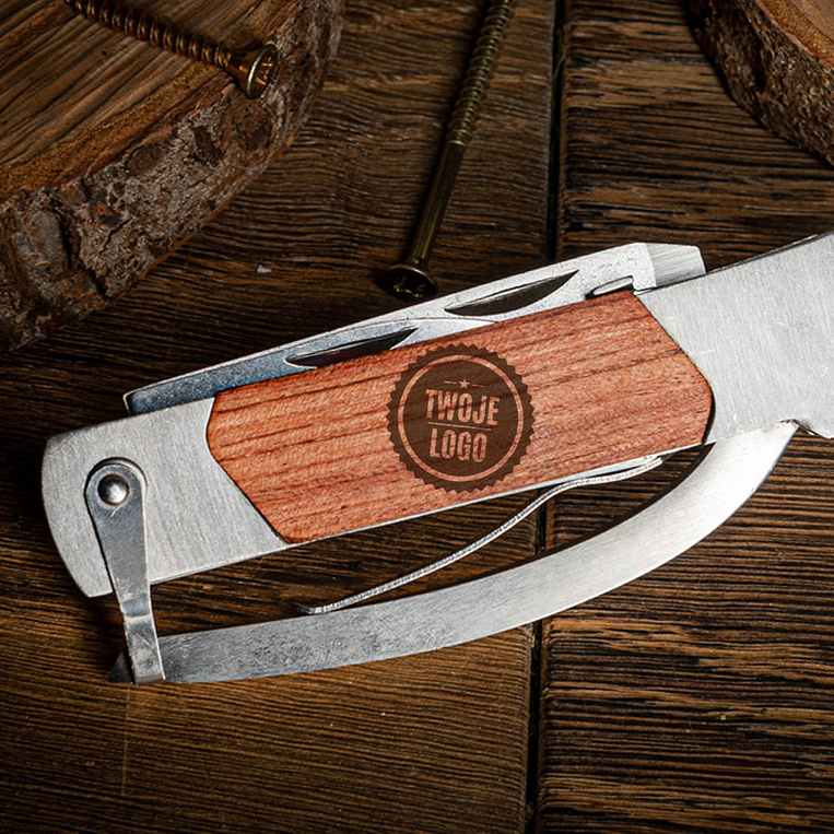 Grawerowany MULTITOOL z LOGIEM gadżet firmowy