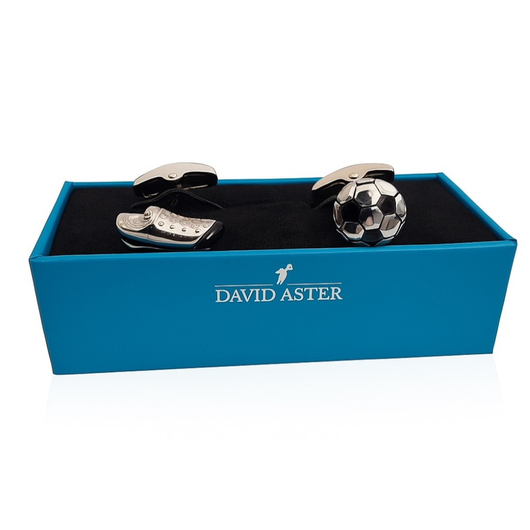 Spinki do mankietów PIŁKA I BUT PIŁKARSKI – prezent DLA PIŁKARZA I TRENERA