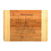 Deska do krojenia grawerowana na prezent dla wielbiciela GOTOWANIA i FRANCJI