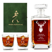 Grawerowany zestaw do whisky – prezent na 60tkę DLA FANA JASIA WĘDROWNICZKA