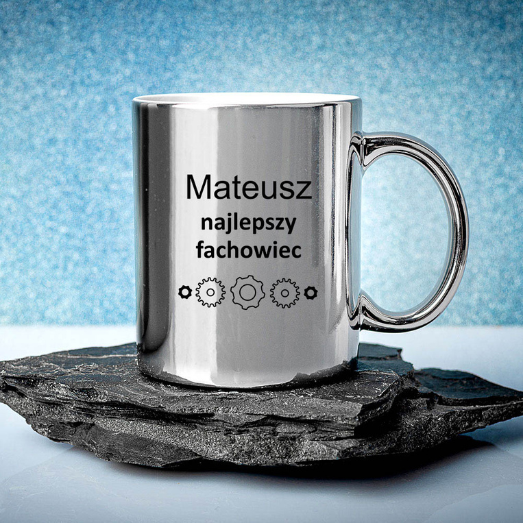 Kubek z nadrukiem NAJLEPSZY FACHOWIEC na prezent dla MECHANIKA
