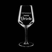PREZENT DLA MAMY kieliszek do wina z grawerowany IMIĘ