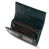 Elegancki zielony portfel damski Wittchen z personalizacją - na prezent