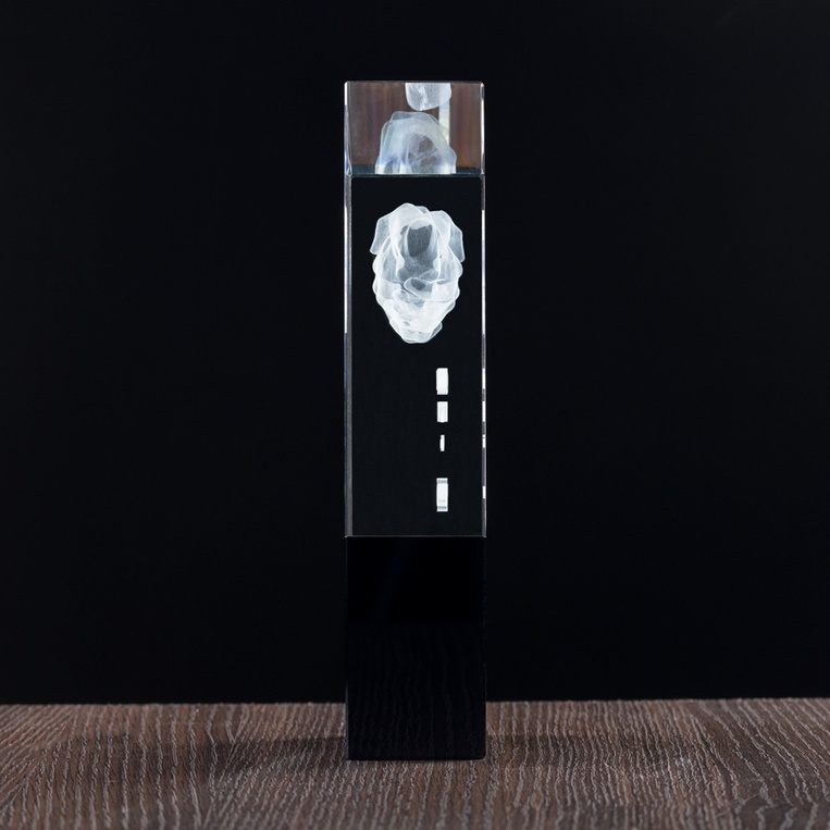 Statuetka 3D z grawerowanym uściskiem dłoni - Podziękowania firmowe