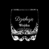 Grawerowana szklanka do whisky na PODZIĘKOWANIA