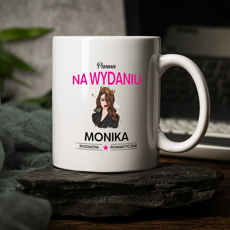 Personalizowany kubek z nadrukiem PANNA NA WYDANIU + IMIĘ