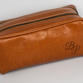 Kosmetyczka męska skórzana INICJAŁY elegancki prezent dla mężczyzny