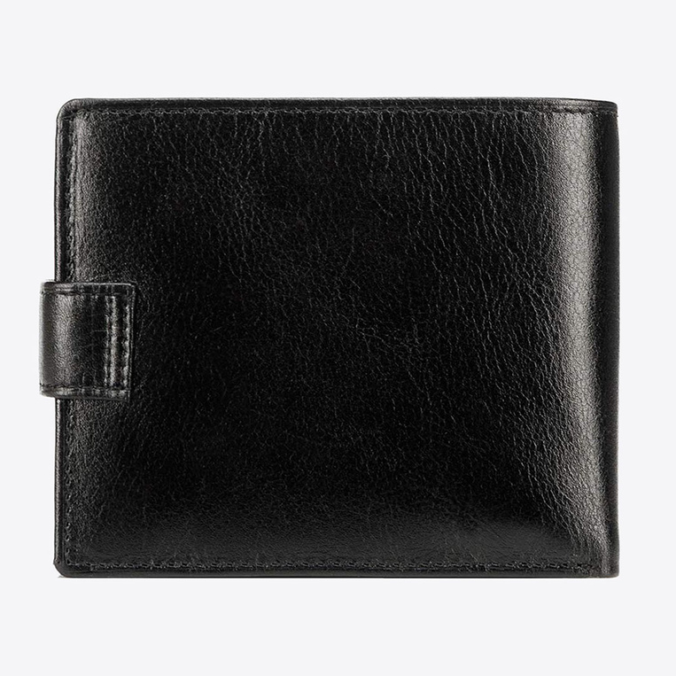 Duży skórzany portfel męski Wittchen INICJAŁY i zapięcie