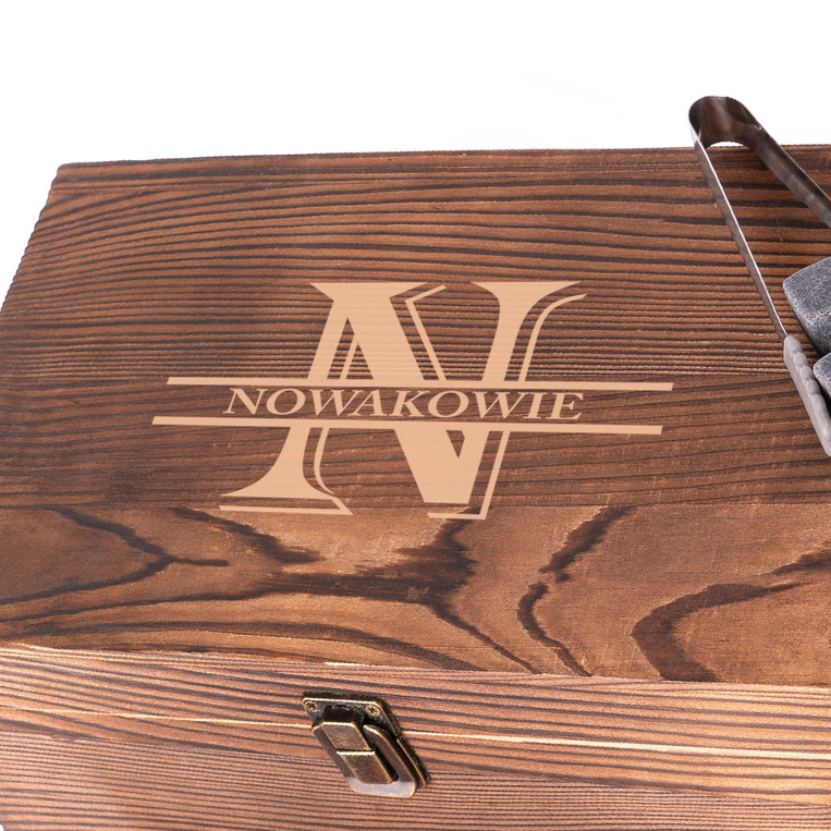 Zestaw do whisky DLA PARY – grawer monogramu i nazwiska