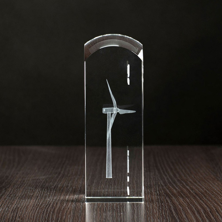 WIATRAK - statuetka 3D TURBINA WIATROWA Nagroda za współpracę