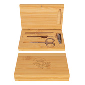 Zestaw do manicure w bambusowym etui NA PREZENT DLA SIOSTRY z twoim grawerem