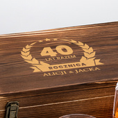 Zestaw do whisky na 40-lecie ślubu – Rubinowa Rocznica