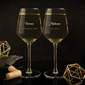 2 kieliszki do wina NA ŚLUB ROCZNICĘ dla pary